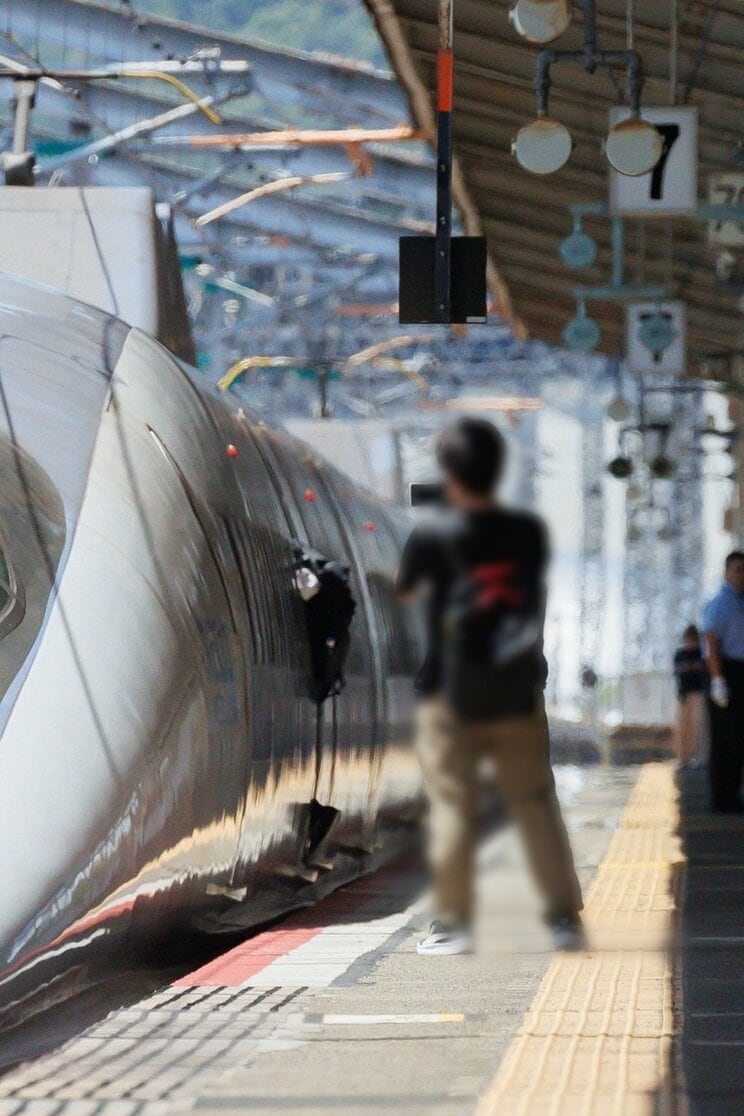 三原駅にて（写真／読者提供）