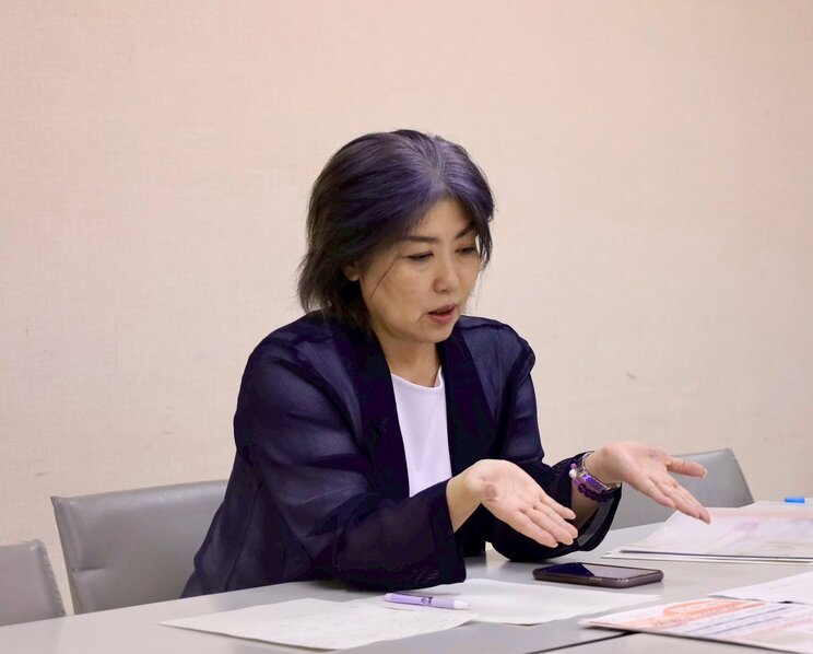 取材に応じる田久保市長（撮影/集英社オンライン）