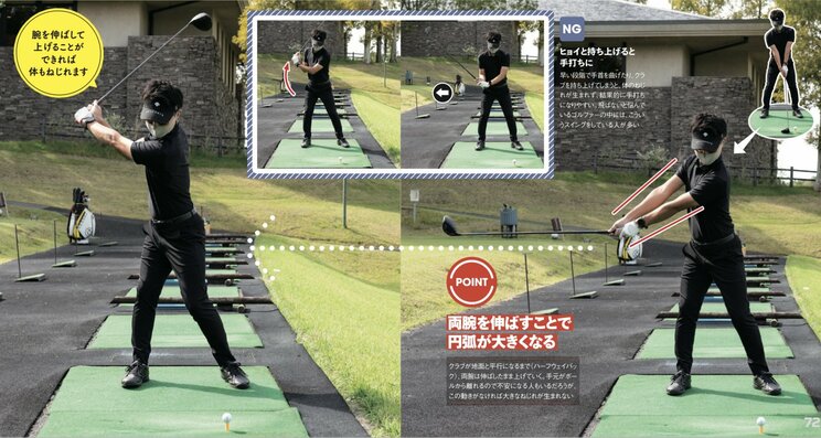 『効率のいい動きで曲げずに飛ばす! てらゆーのゴルフ飛距離アップ大全』より