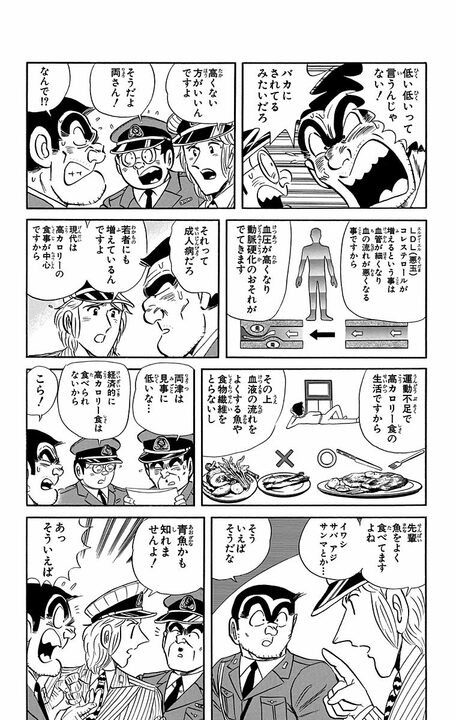 【こち亀】ラーメンと酒が主食なのに健康優良!? 青魚でコレステロールを撃退するムチャな健康法とは_8
