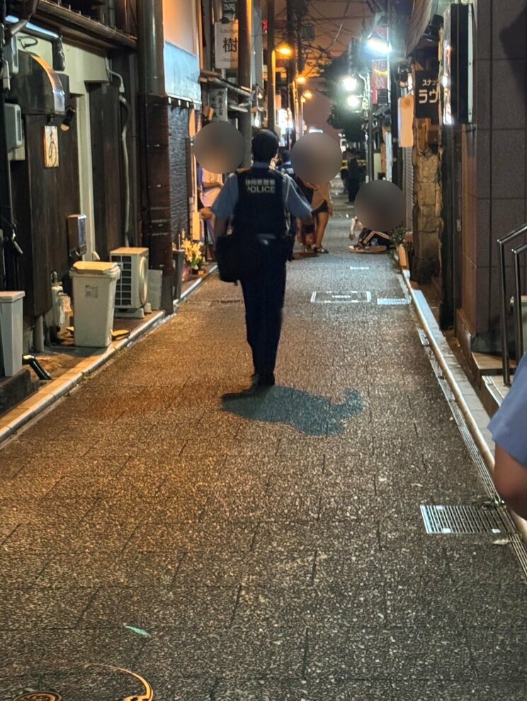 事件直後の現場（写真／近隣住民提供）