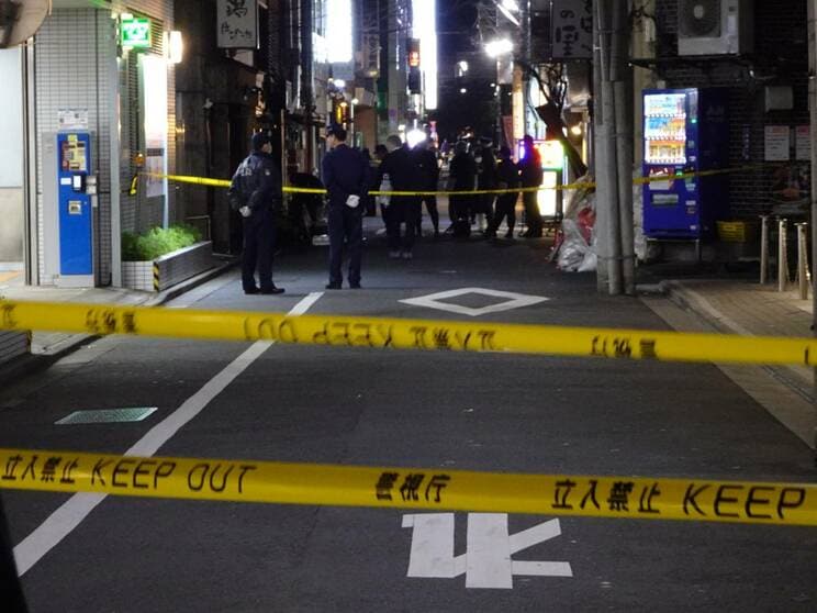 事件発生直後の現場（撮影／集英社オンライン）