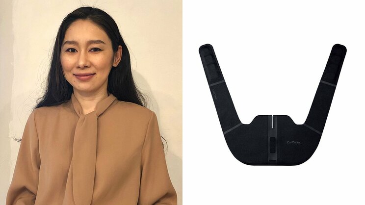 左：パナソニック　ビューティ・パーソナル事業部　ヘルシービジネスユニット　ヘルシーブランドマネジメント部の清水裕可里さん　右：高周波治療器　コリコランワイド