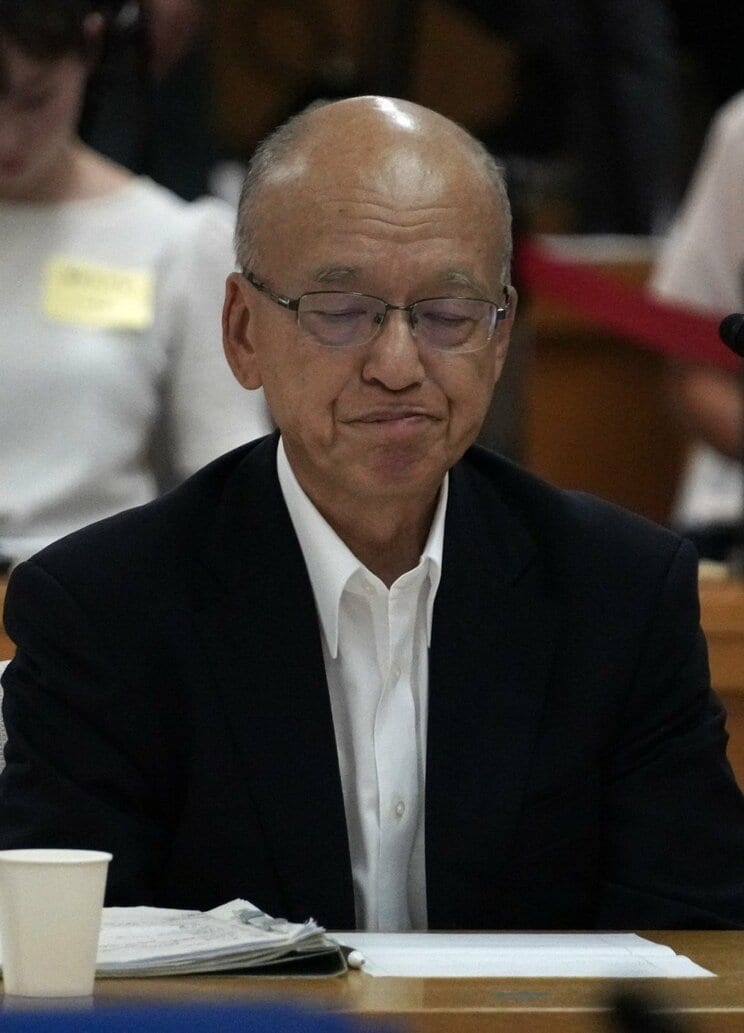 9月6日の兵庫県議会百条委で証人尋問を受ける片山安孝（撮影／集英社オンライン）