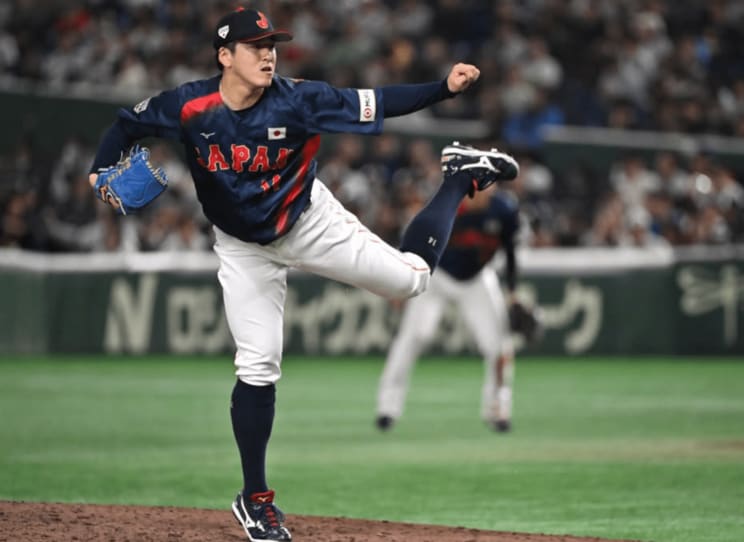 怪我で離脱した石井大智の代わりにメンバー入りした隅田知一郎投手（侍ジャパン公式Instagramより）