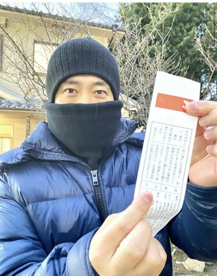 吉村代表、今年のおみくじは大吉だった（吉村氏のSNSより）