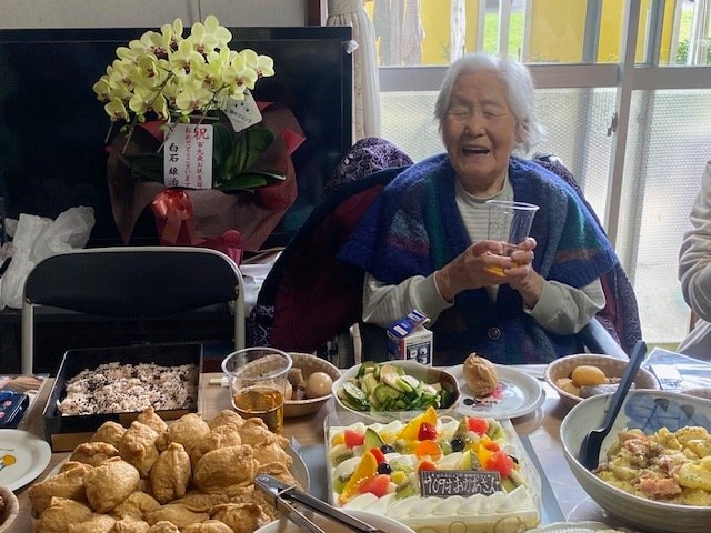 109歳の誕生日を迎えた箱石シツイさん(撮影／集英社オンライン編集部、以下同)