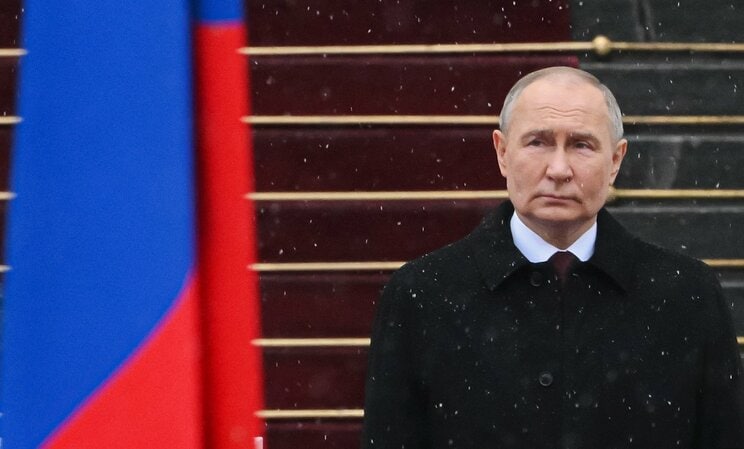 大統領就任式でのプーチン大統領　写真／共同通信社