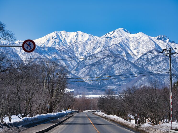 冬の夕張山脈