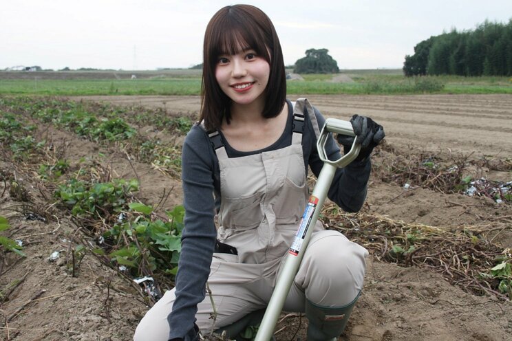 農業への情熱を語った上西萌々（撮影／千駄木雄大）