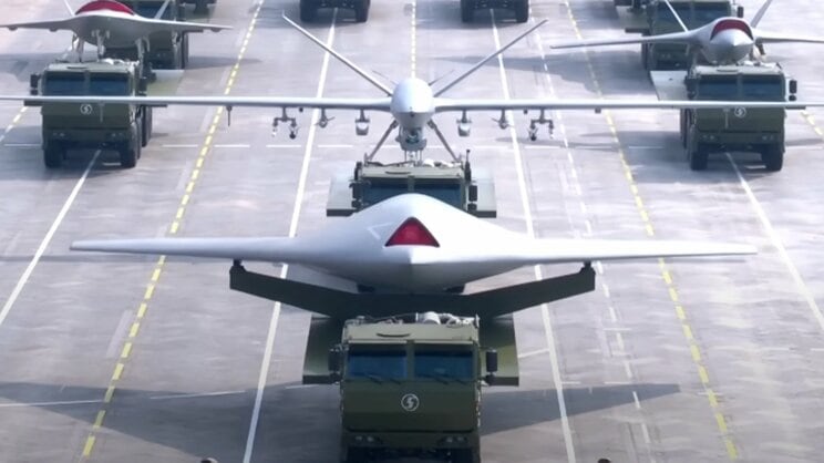 2019年のパレードにも登場し、今回も登場したGJ-11(「中国中央電視台/CCTV」のYoutube動画からのキャプチャー)