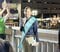 10月14日、JR磯子駅前で街頭演説をする原澤敦美氏（撮影／集英社オンライン）