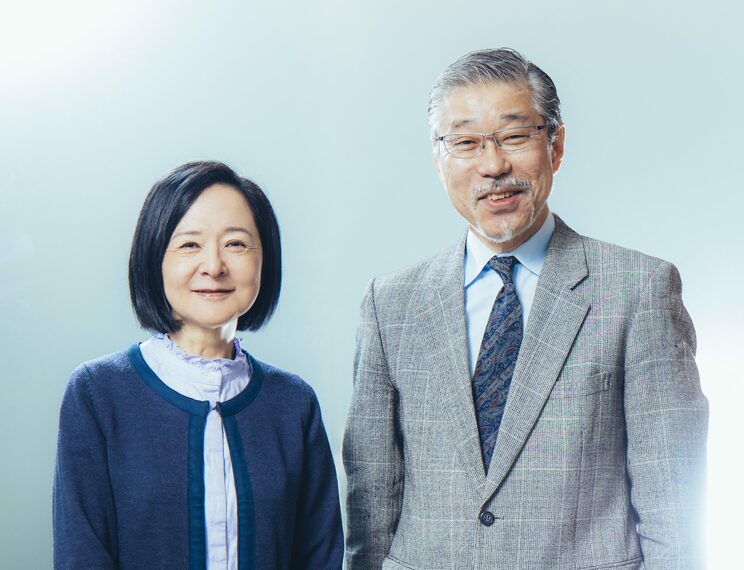 小川洋子（左）、河合祥一郎（右）