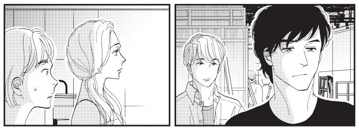 『Talent―タレント―』1話より。物語の主人公。左から華蓮、ミコト、麻生、柘植（©︎よしながふみ／集英社）