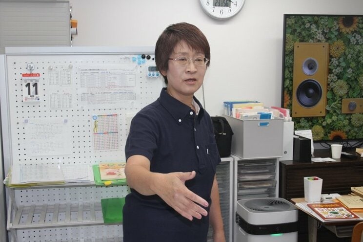 そろばん塾「あんざんスクールSION」代表の井上智子さん（撮影／千駄木雄大）