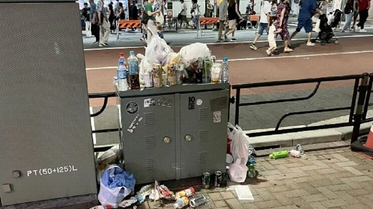 昨年の花火大会直後の様子　（写真／@NaokiN_0さん提供）