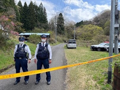 遺体発見現場付近（撮影／集英社オンライン）