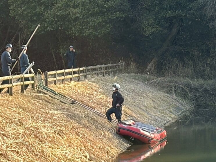 捜索活動の様子（撮影／集英社オンライン）