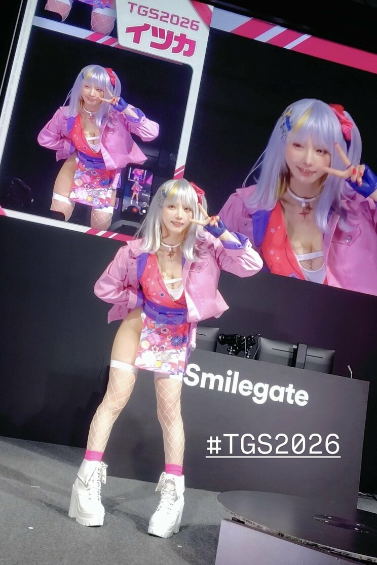 ギャル忍者イツカの衣装で登場したえなこさん（写真／本人Instagramストーリーズより）