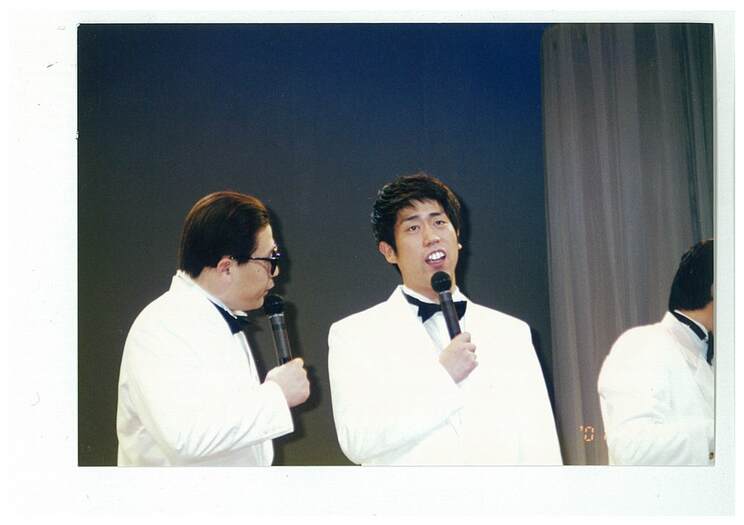 かつて2人の掛け合いでブレイクしたコージー冨田と原口あきまさ（写真／本人提供）