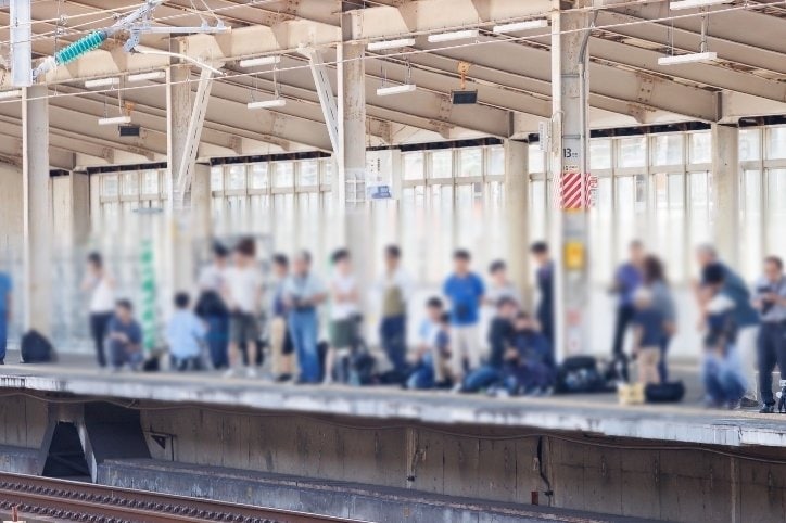 三原駅ホームの様子（写真／読者提供）