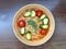 夏野菜を添えたヘルシーな冷やしトマトラーメン（写真／PhotoAC）