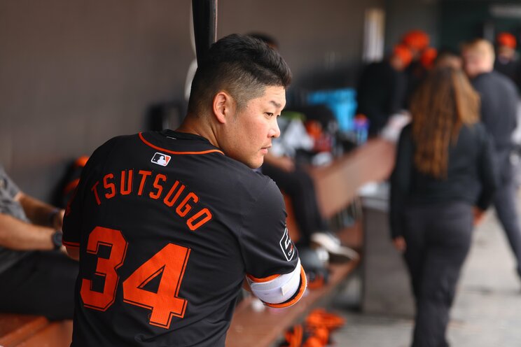 2024 MLBオープン戦　サンフランシスコ・ジャイアンツ時代の筒香　写真：USA TODAY Sports/ロイター/アフロ