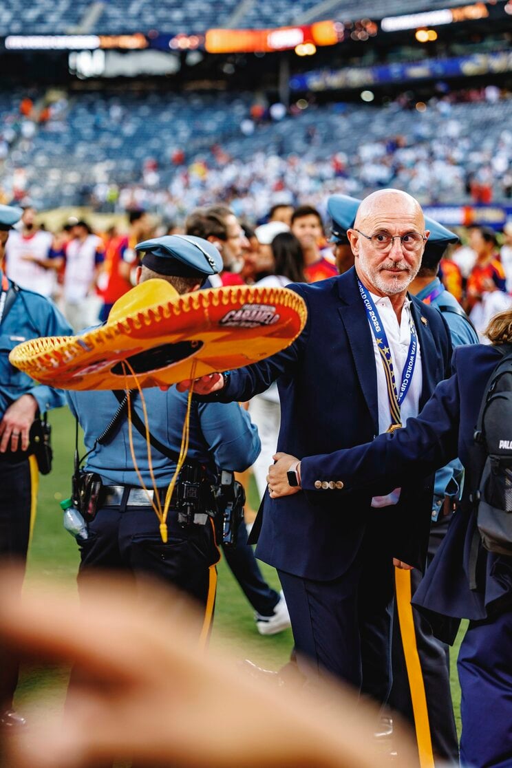 史上最年長のW杯優勝監督となったスペインのルイス・デ・ラ・フエンテ監督　写真／JMPA