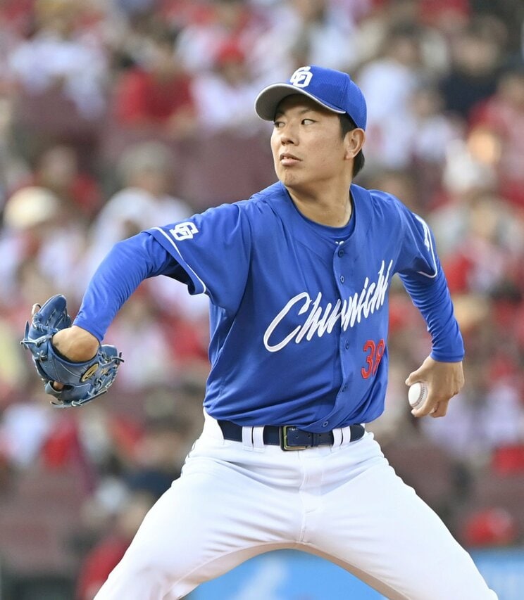 今季キャリアハイの成績を残す中日・松葉貴大投手　写真／共同通信社