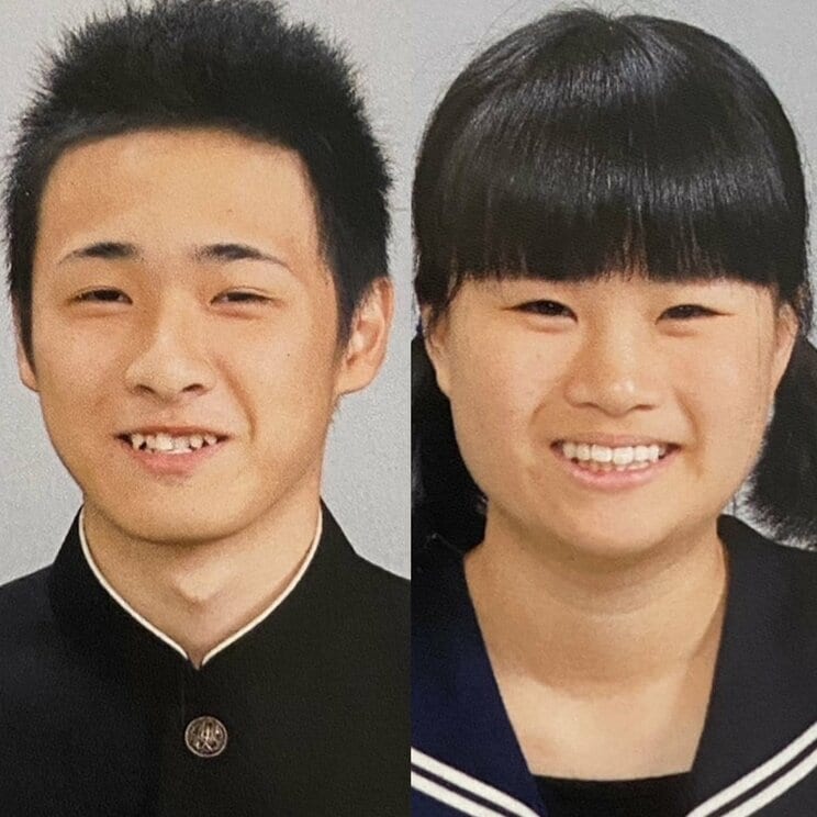 中学の卒業アルバムより（写真／知人提供）