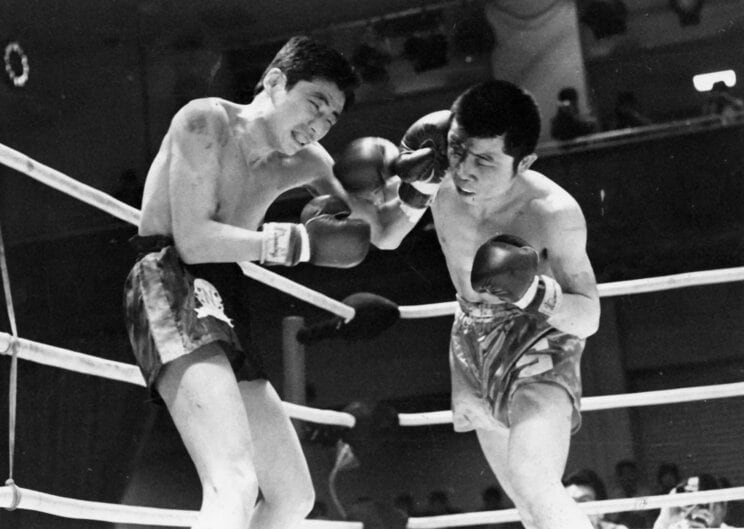 ボクサー時代のたこ八郎。1962年に日本フライ級王者に。戦績は34勝（11KO）8敗1分