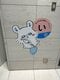 壁に描かれた『ちいかわ』キャラ（写真／読者提供）