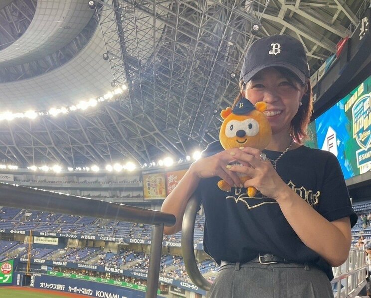 吉田正尚のファンだったことからオリ姫になった女性（写真／読者提供）