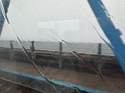千葉行き電車の車内より、事件取材後に足止めされた集英社オンライン記者（撮影／集英社オンライン）