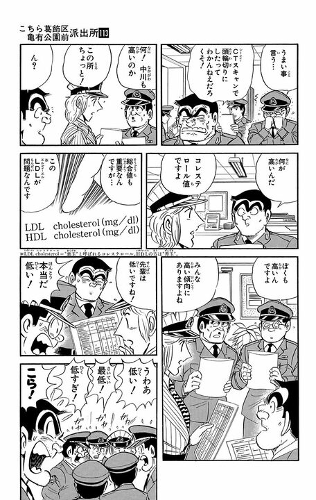 【こち亀】ラーメンと酒が主食なのに健康優良!? 青魚でコレステロールを撃退するムチャな健康法とは_7