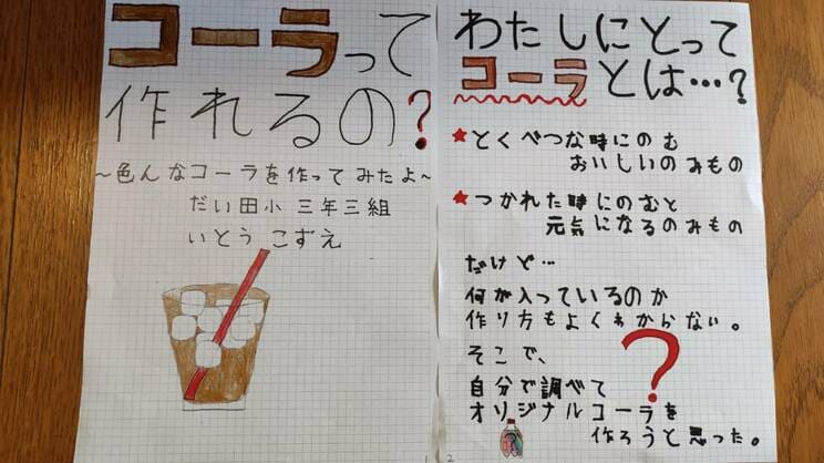 伊藤さんの自由研究ノート（写真提供／伊藤さん母）