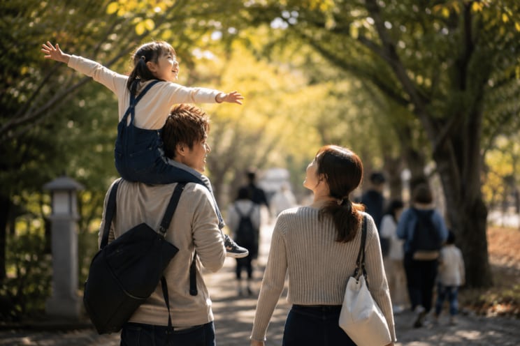 公園に行くなど親子で過ごす思い出作りの依頼イメージ（写真／ファミリーロマンス提供）