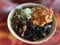 暗黒汁が「そば千」の特徴（キクラゲ＋おきあみ天そば）