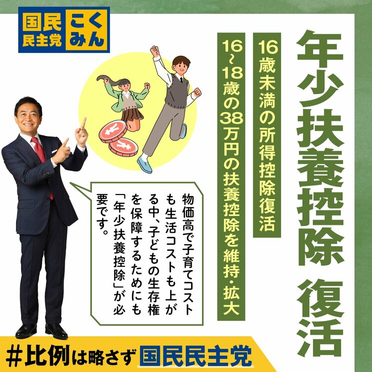 参院選の公約だった（画像／国民民主党の公式Xより）