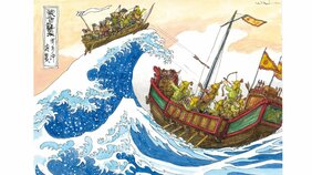 台風の神風が吹かなければ、日本は蒙古軍に屈していた? マンガでわかる元寇の海戦