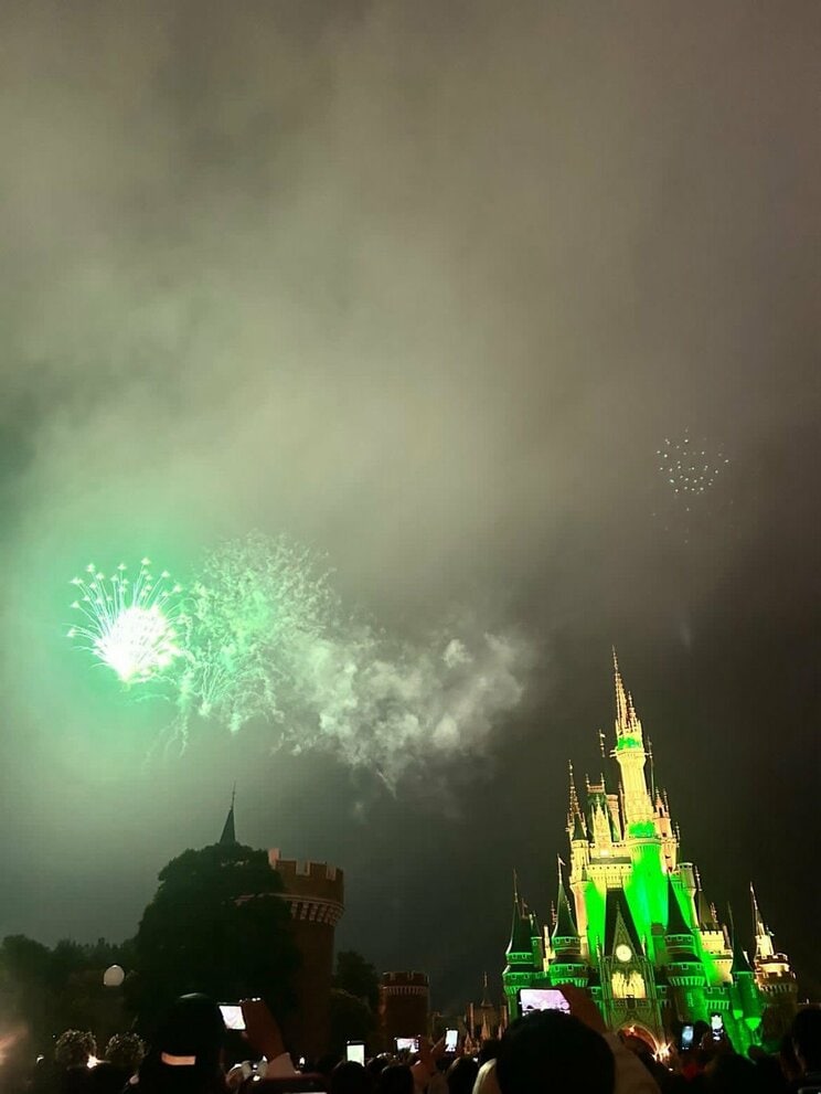 ディズニーの1日を締めくくる名物の花火（写真／読者提供）