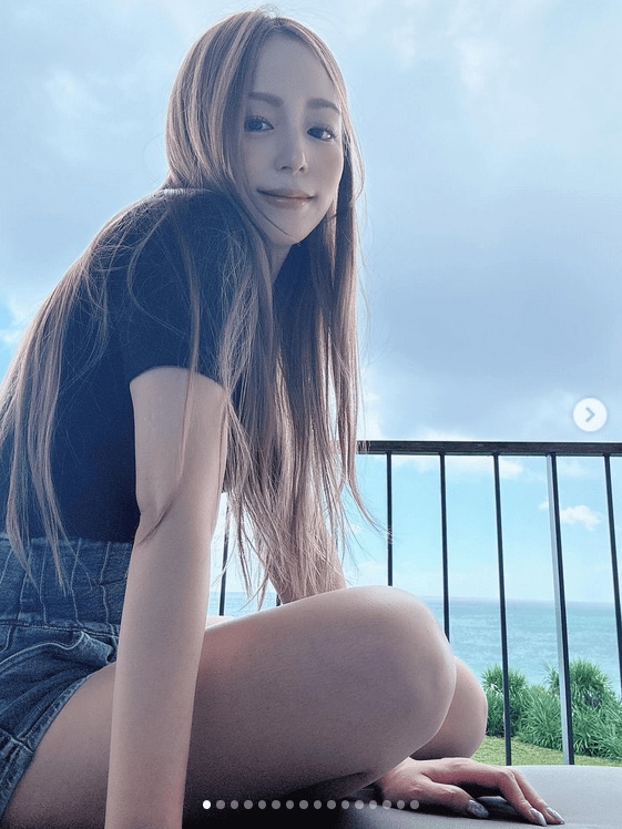 沖縄でオフを満喫する平野綾さん（本人インスタグラムより）