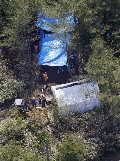 Ａさんが変死体で発見された秋田の現場（共同通信）