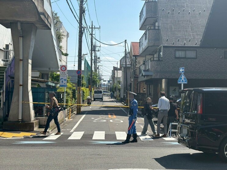 周囲には規制線も張られていた（撮影/集英社オンライン）