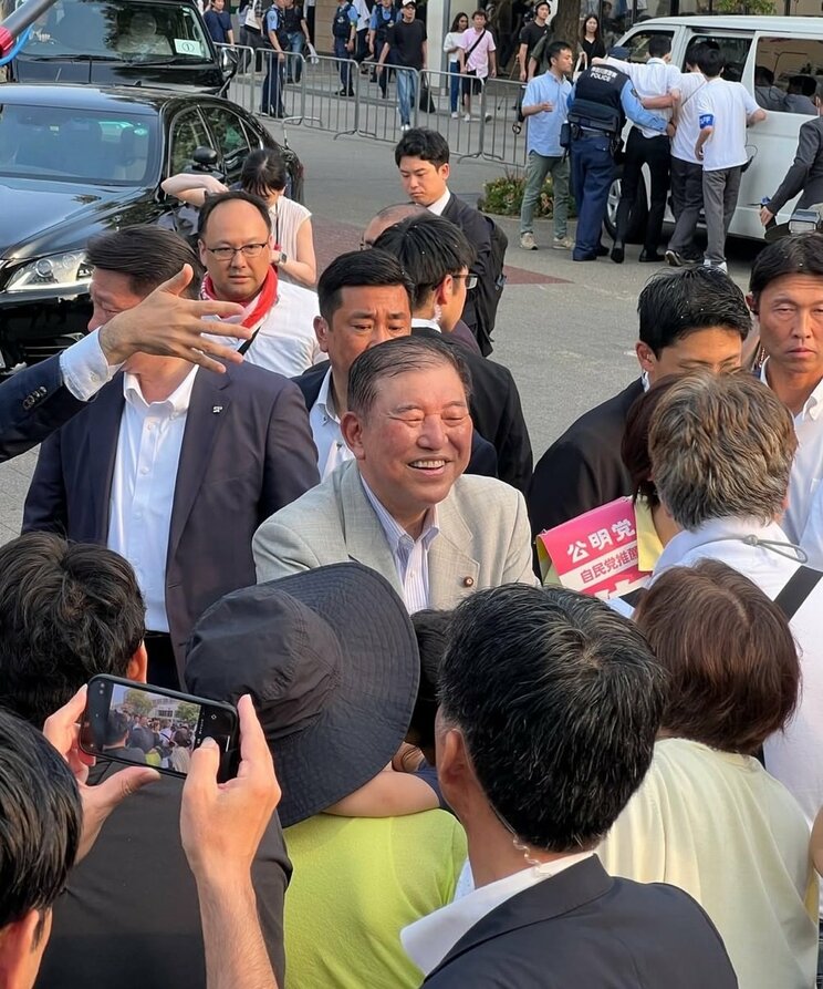 選挙活動中の石破首相（本人SNSより）