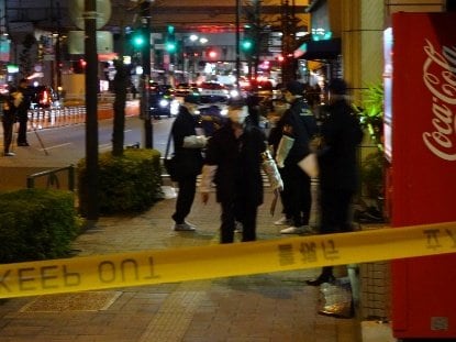 規制線が張られた（撮影／集英社オンライン）