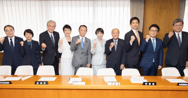 高市新体制のメンバー(自民党広報Xより)