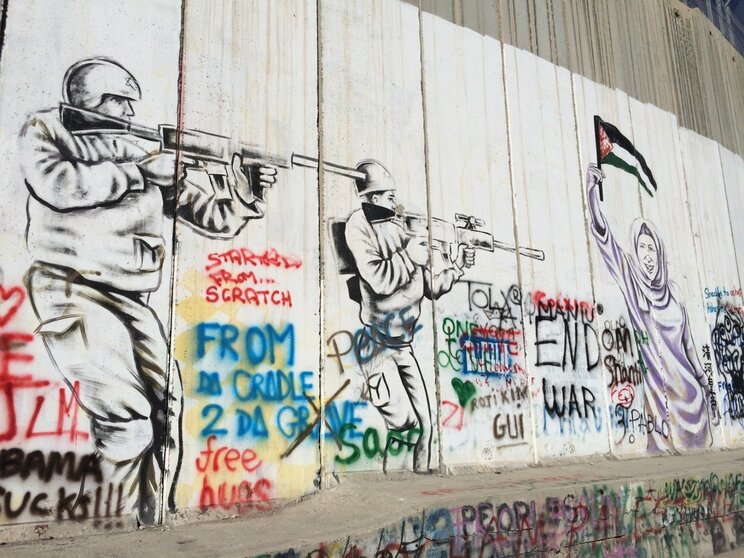 ガザ地区の壁画