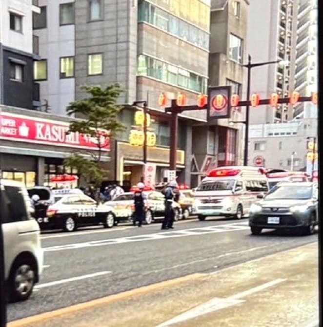 事件直後の現場写真（近隣住民提供）