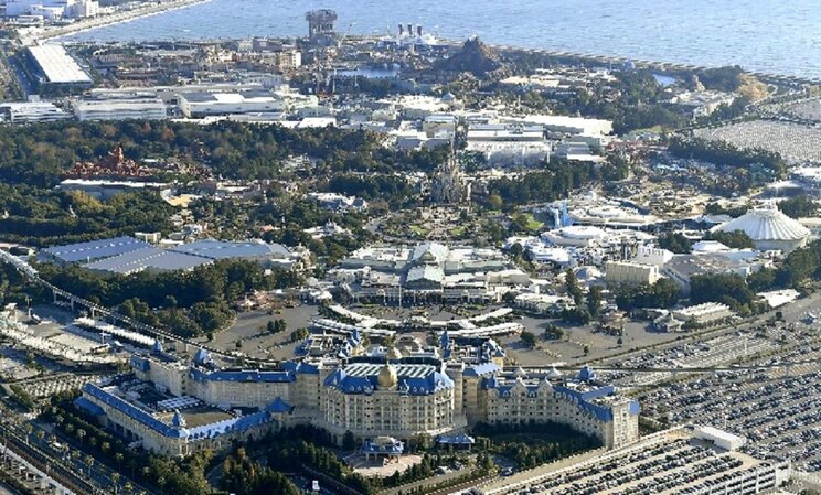 東京ディズニーリゾート空撮写真(共同通信社)
